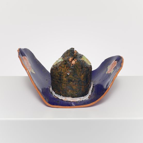 Sombrero Ceramic Blue by Ken Taylor contemporary artwork Sculpture