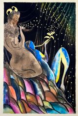 Satyr Night Waterfall by Chris Ofili contemporary artwork print
