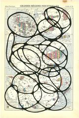 Grandes Regions Industrielles CarteNo31 Loop by Jeff Ross contemporary artwork painting works on paper