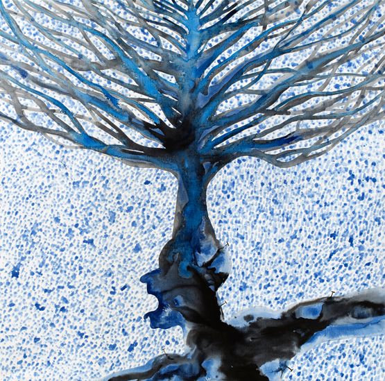 The Canopy Man by Barthelemy Toguo contemporary artwork Painting