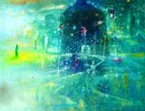 Midnight aquarium by Karen Shiozawa contemporary artwork painting