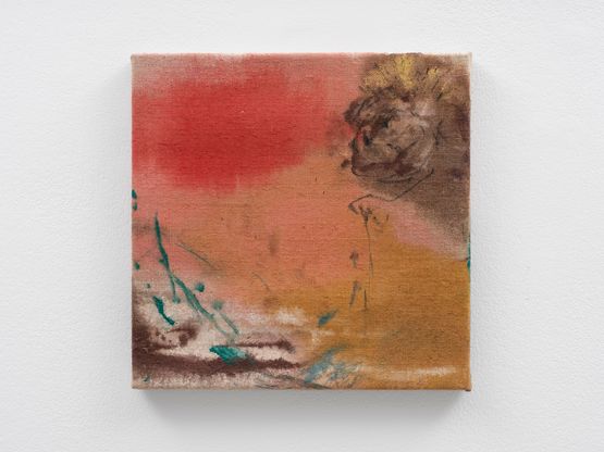 Red Scape by Leiko Ikemura contemporary artwork Painting