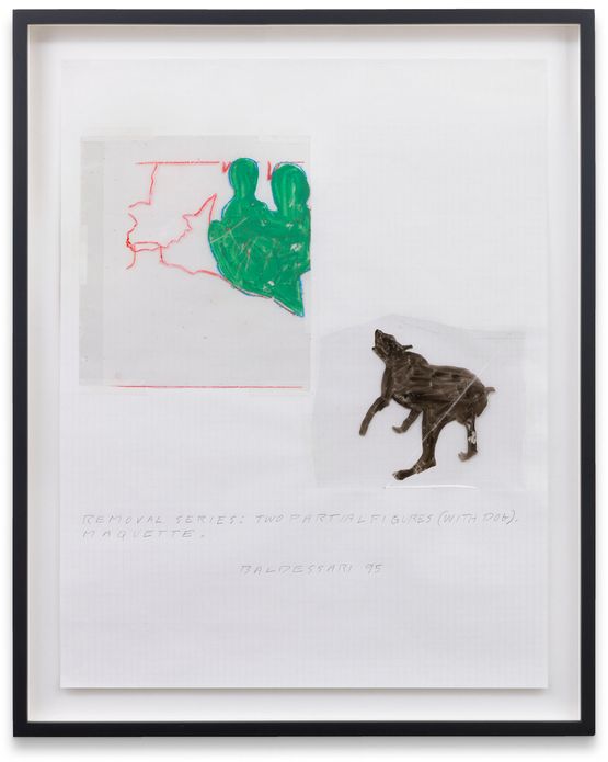 Removal Series Two Partial Figures With Dog. Maquette by John Baldessari contemporary artwork Painting