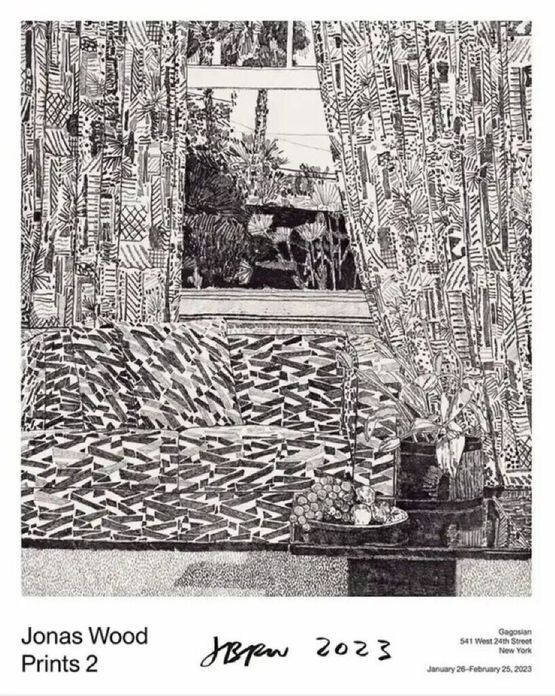 Prints 2 Poster Signed by Jonas Wood contemporary artwork Print