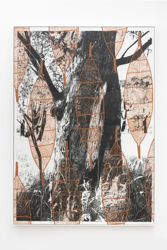Baw-li tharra burriin Kamilaroi 3 by Brian Martin contemporary artwork Painting