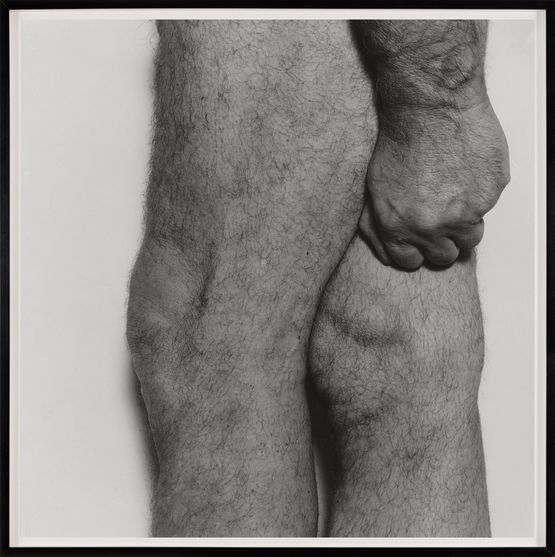 Knees with Fist Side View by John Coplans contemporary artwork Photography