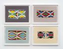 Bishkische Set 44 Among The Enemy Beaver Robe Bird That Sits Down Yellow Bad Buffalo Woman by Wendy Red Star contemporary artwork Painting