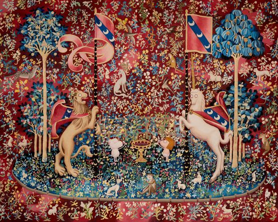 The Lady and the Unicorn Taste by Woo Kukwon contemporary artwork Painting