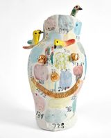 Glaze Tester FacePot Whitewash by Dan Mccarthy contemporary artwork sculpture