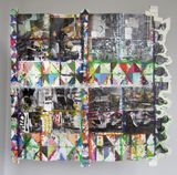 Dick Cheney Paper Quilt by Mike Cloud contemporary artwork painting works on paper