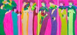 Pink Hues of Spring by Walasse Ting contemporary artwork painting works on paper