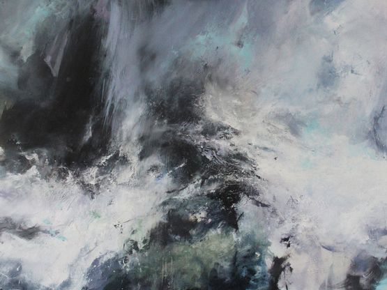 Amongst the Villains of Ure Eshaness by Janette Kerr contemporary artwork Painting