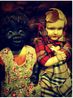 Daisy and Heather discuss race by Destiny Deacon contemporary artwork Photography