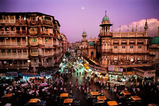 Moonrise over Mumbai India by Steve Mccurry contemporary artwork Print