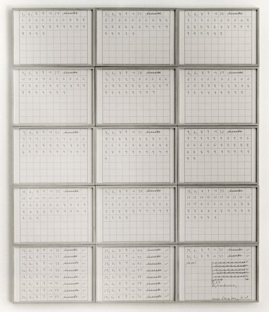 VII 15 Din 14 by Hanne Darboven contemporary artwork Print