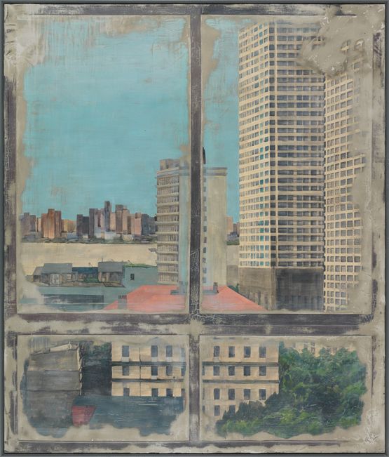 Outside the bedroom window by ZHENG YUNHAN contemporary artwork Painting