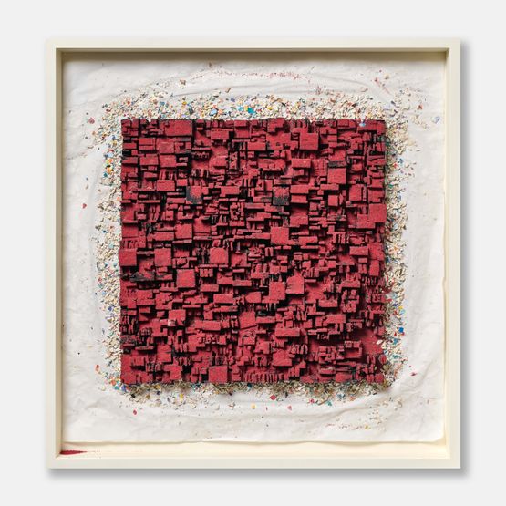 Number 355D by Leonardo Drew contemporary artwork Painting