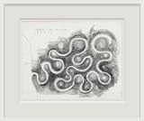 Wandering Canal with Mounds by Robert Smithson contemporary artwork drawing works on paper