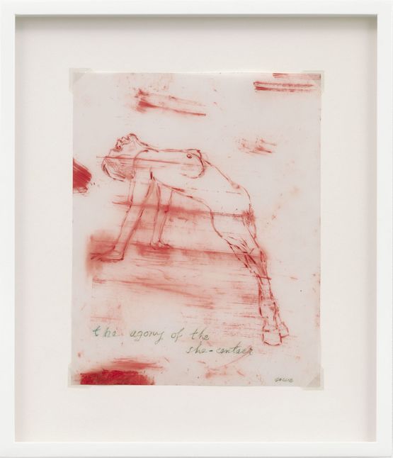 The Agony of the She Centaur by Leon Golub contemporary artwork Painting