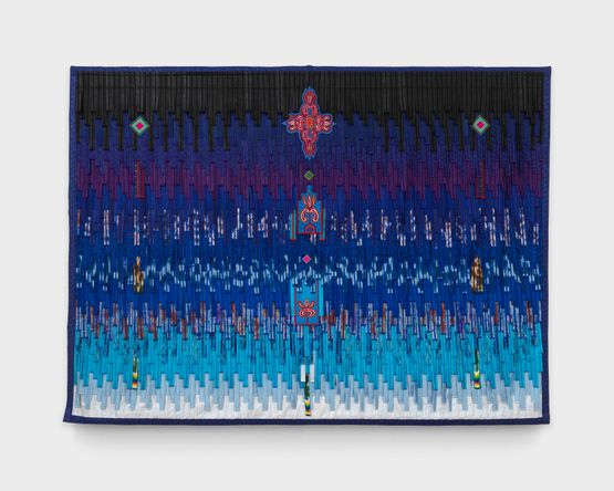 Motif pour tenue de reine by Abdoulaye Konate contemporary artwork Textile