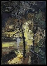 City Park Night No1 by Tibor Simon-Mazula contemporary artwork painting