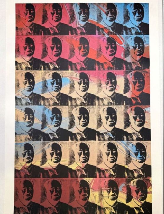30 Small Colored Maos Poster by Andy Warhol contemporary artwork Print