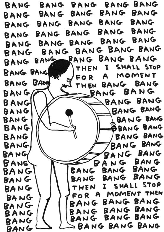 Untitled Bang Bang Bang by David Shrigley contemporary artwork Works on Paper