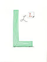 L from Hockneys Alphabet by David Hockney contemporary artwork print