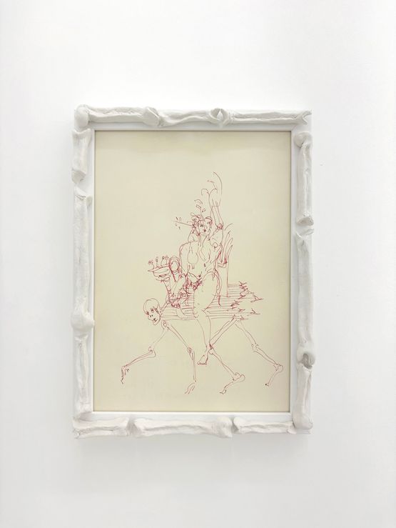 Allegory of Envy after Leonardo da Vinci 01125 by Delaine Le Bas contemporary artwork Works on Paper