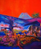 Trilogi Pribumi After F.X. Harsono by Zico Albaiquni contemporary artwork painting