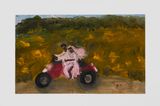 Red Motorbike by Jemila Isa contemporary artwork works on paper