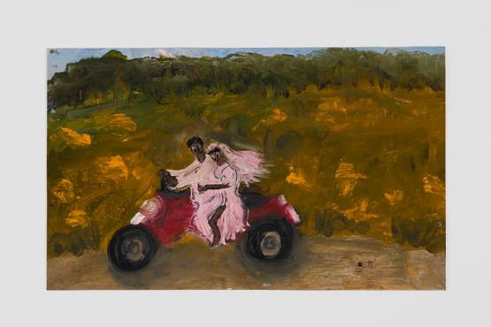 Red Motorbike by Jemila Isa contemporary artwork Works on Paper