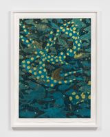 A soul like the ocean mysterious and dark. by Marcel Dzama contemporary artwork works on paper