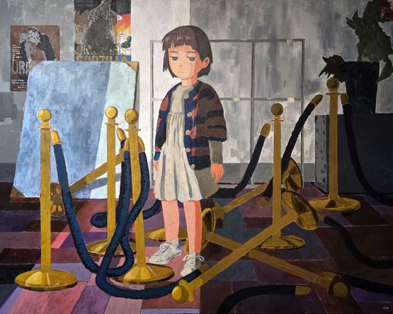 Velvet Snakes in the Cinema Backroom by Trnz contemporary artwork Painting