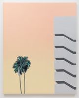 Palms and parking garage by Alec Egan contemporary artwork painting
