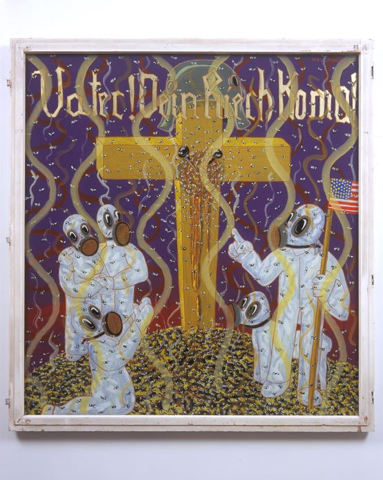 Vater Dein Reich KomaFather Your Kingdom Coma by Blalla Hallmann contemporary artwork Painting