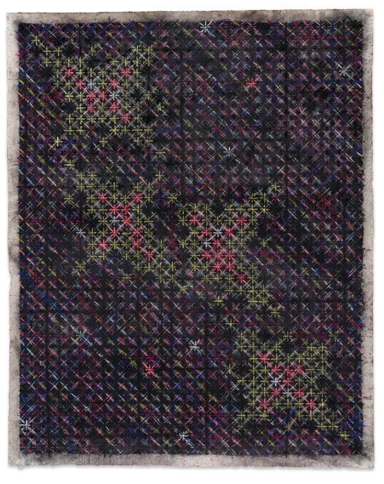 Appearance of Crosses 2021B8 by Ding Yi contemporary artwork Painting