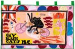 Gay Black Cats by Grayson Perry contemporary artwork Textile