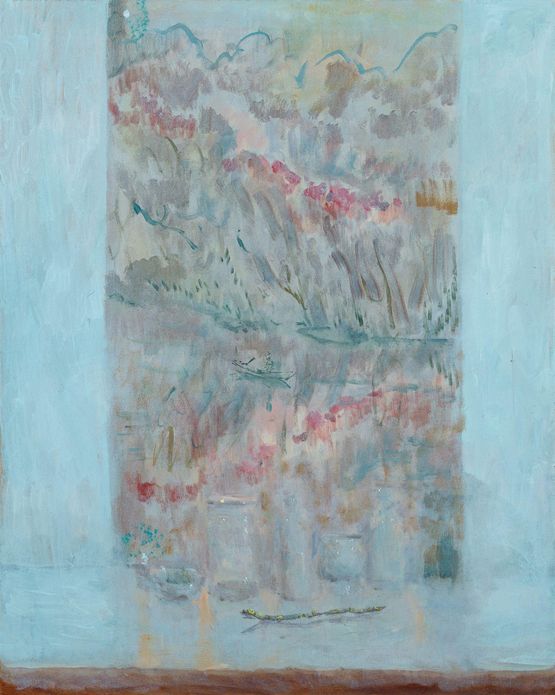 The moon and the river by Sebastian Espejo contemporary artwork Painting