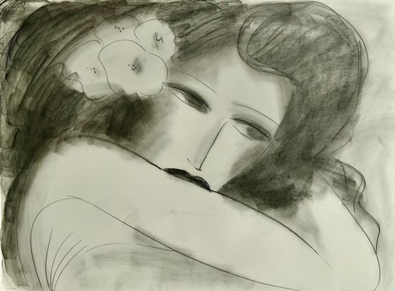 Missing You by Walasse Ting contemporary artwork Drawing