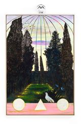 Rainbow Birdcage by Haevan Lee contemporary artwork painting