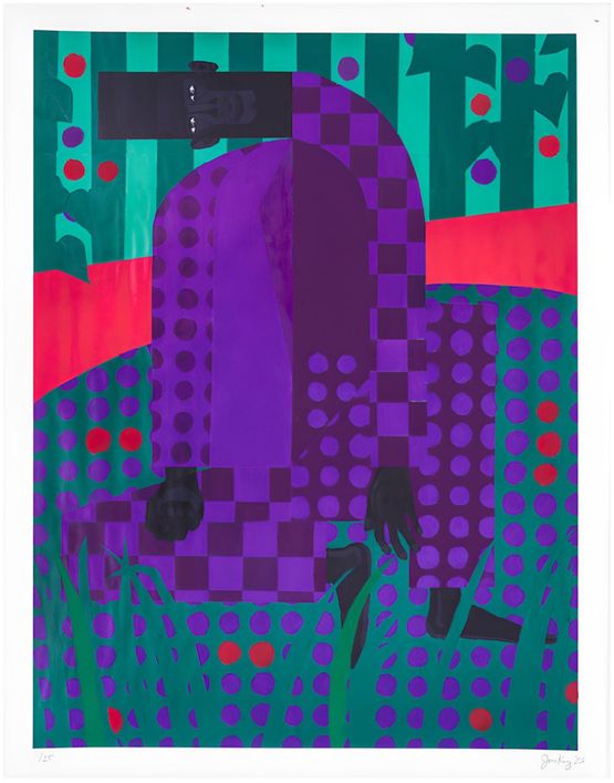Man in the Violet Dreamscape No. 5 by Jon Key contemporary artwork Print