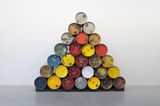 28 Barrels Structure by Christo contemporary artwork sculpture