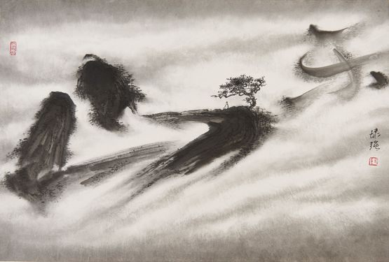 True Man Meditates by Kan Tai Keung contemporary artwork Painting
