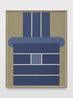 Composition au petit fil rouge vertical 30 juin 1979 by Leon Wuidar contemporary artwork Painting
