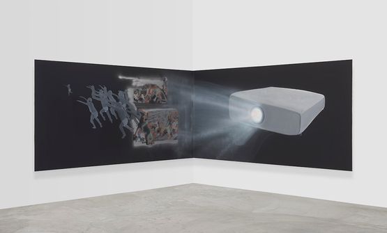 Corner Projection Time by Tala Madani contemporary artwork Painting