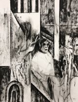 Avoidance and Confusion by Rodel Tapaya contemporary artwork drawing painting works on paper