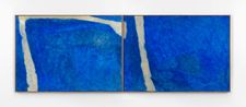 Blue Diptyque by Nuria Maria contemporary artwork Painting