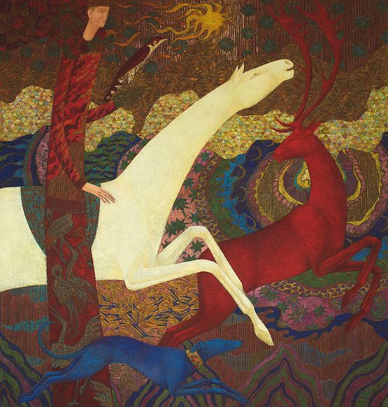 The Hunt by Timur DVatz contemporary artwork Painting