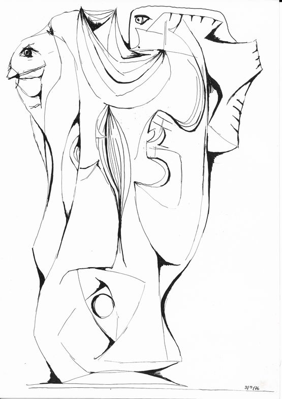 Untitled by Mona Saudi contemporary artwork Works on Paper